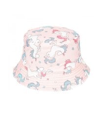Panama hattu lapsille 34186 01, roosa/valkoinen hinta ja tiedot | Tyttöjen hatut, huivit ja käsineet | hobbyhall.fi