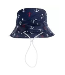 Panama hattu lapsille 341201 01, tummansininen/valkoinen hinta ja tiedot | Poikien hatut, huivit ja käsineet | hobbyhall.fi