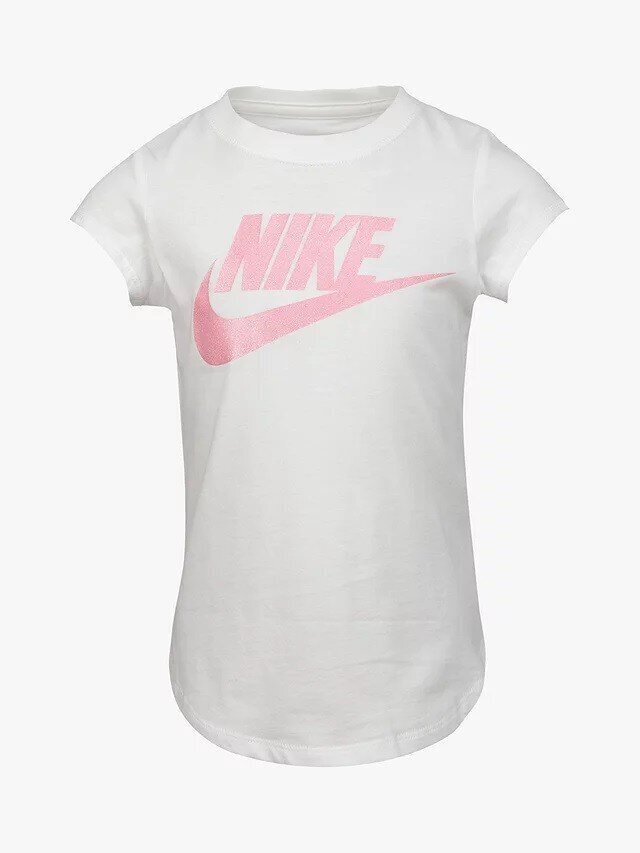 Nike lasten t-paita 36F269*001, valkoinen/roosa hinta ja tiedot | Tyttöjen paidat | hobbyhall.fi