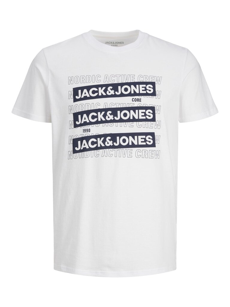 Jack & Jones lasten t-paita 12242921*02, valkoinen hinta ja tiedot | Poikien paidat | hobbyhall.fi