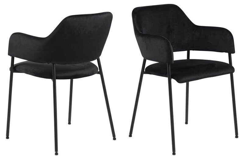 2 tuolin setti Lima, musta / EI SAATAVILLA hinta ja tiedot | Ruokapöydän tuolit | hobbyhall.fi