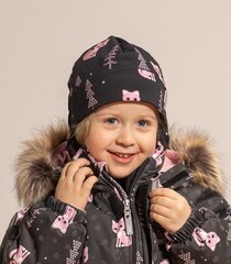 Lenne lasten kypärämyssy Kevis 23987*4200, musta/roosa hinta ja tiedot | Tyttöjen hatut, huivit ja käsineet | hobbyhall.fi