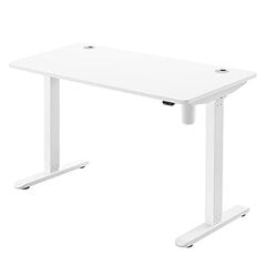 Sähköisesti säädettävä pöytä, 120 x 60 x (73-114) cm, valkoinen hinta ja tiedot | Tietokonepöydät ja työpöydät | hobbyhall.fi