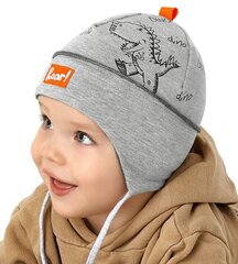 AJS vauvan hattu 346083 01, harmaa/oranssi hinta ja tiedot | Poikien hatut, huivit ja käsineet | hobbyhall.fi