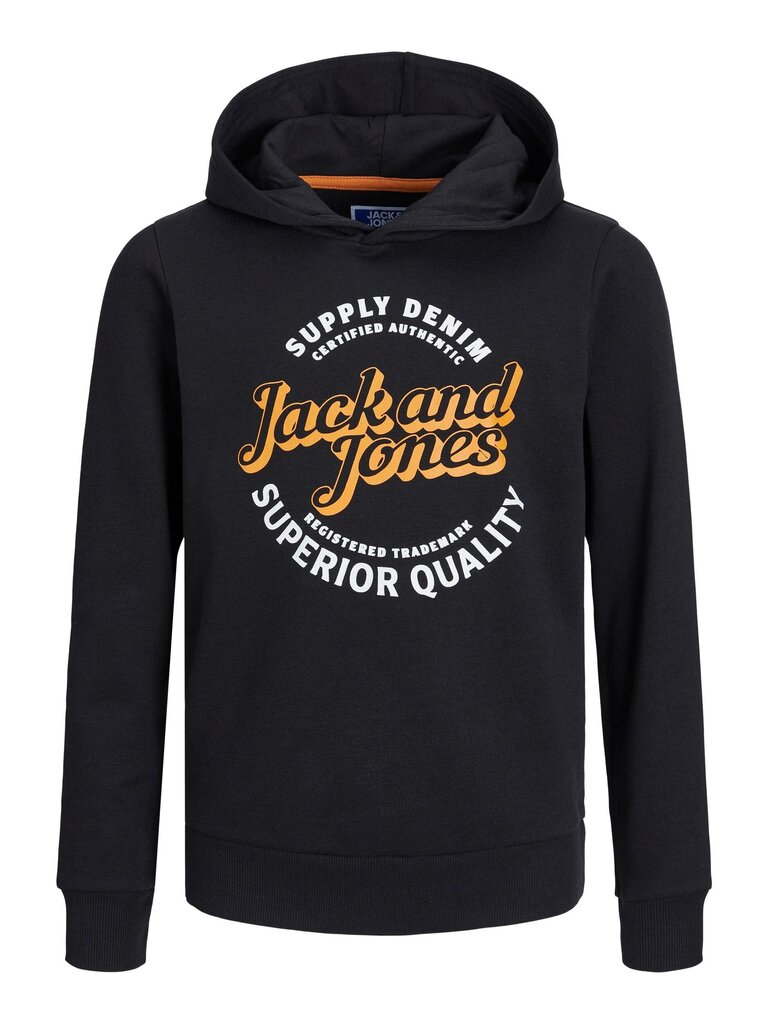 Jack & Jones lasten collegepaita 12237112*01, musta hinta ja tiedot | Poikien puserot, liivit ja jakut | hobbyhall.fi