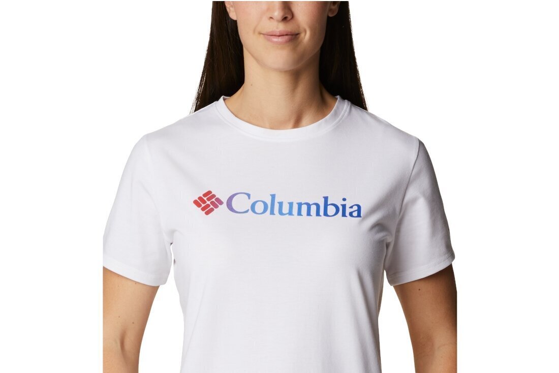 Naisten T-paita Columbia Sun Trek W Graphic Tee 1931753101, valkoinen. hinta ja tiedot | Naisten T-paidat | hobbyhall.fi