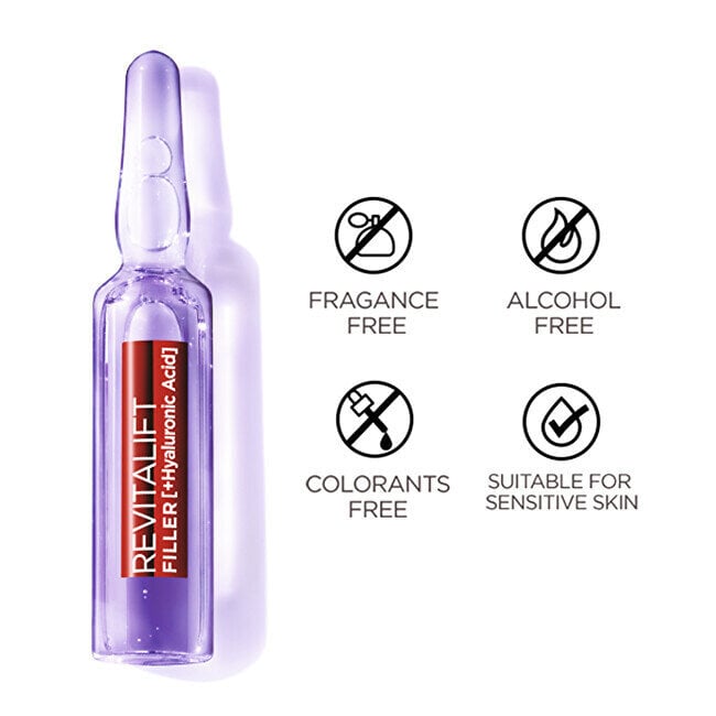 Revitalift Filler Hyaluronihappo 7 x 1,3 ml hinta ja tiedot | Kasvoöljyt ja seerumit | hobbyhall.fi