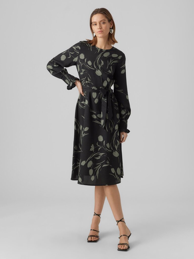 Vero Moda naisten mekko 10294301*01, musta/vihreä 5715433038197 hinta ja tiedot | Mekot | hobbyhall.fi