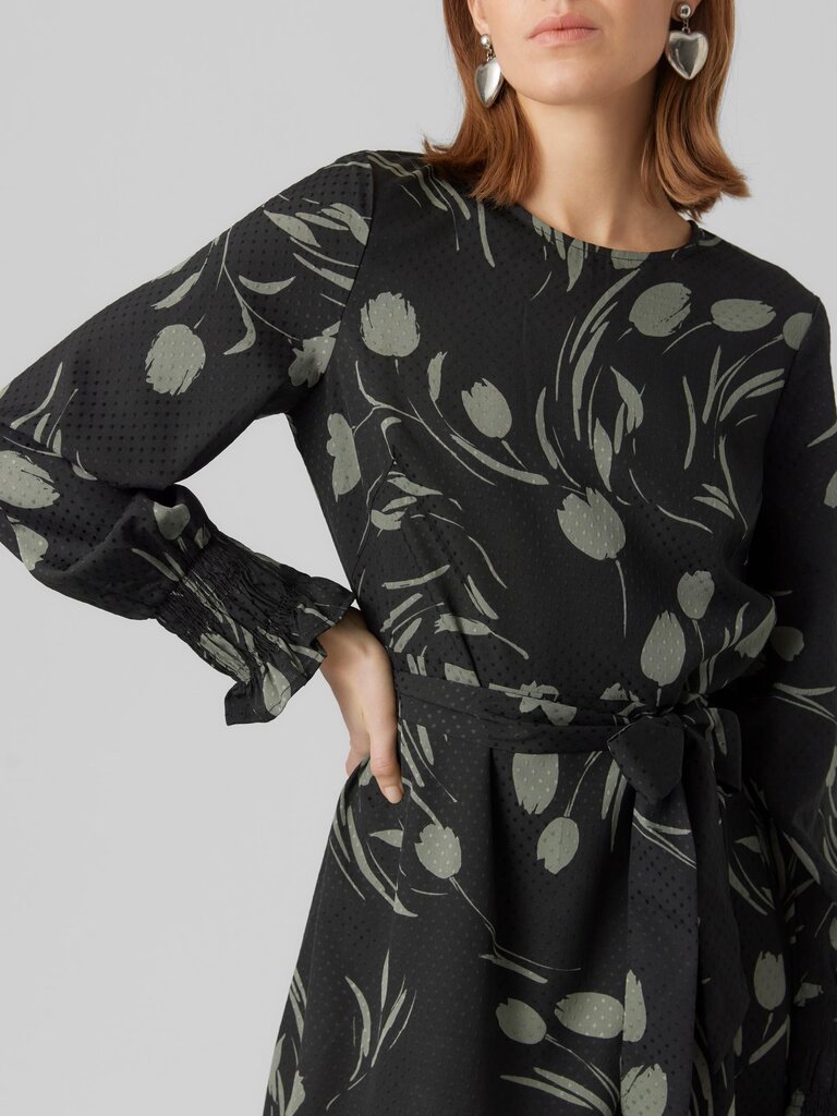 Vero Moda naisten mekko 10294301*01, musta/vihreä 5715433038197 hinta ja tiedot | Mekot | hobbyhall.fi