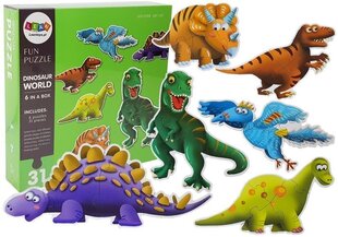 Palapeli "Dinosaurusten maailma" 31 palaa 6 dinosaurusta hinta ja tiedot | Palapelit | hobbyhall.fi