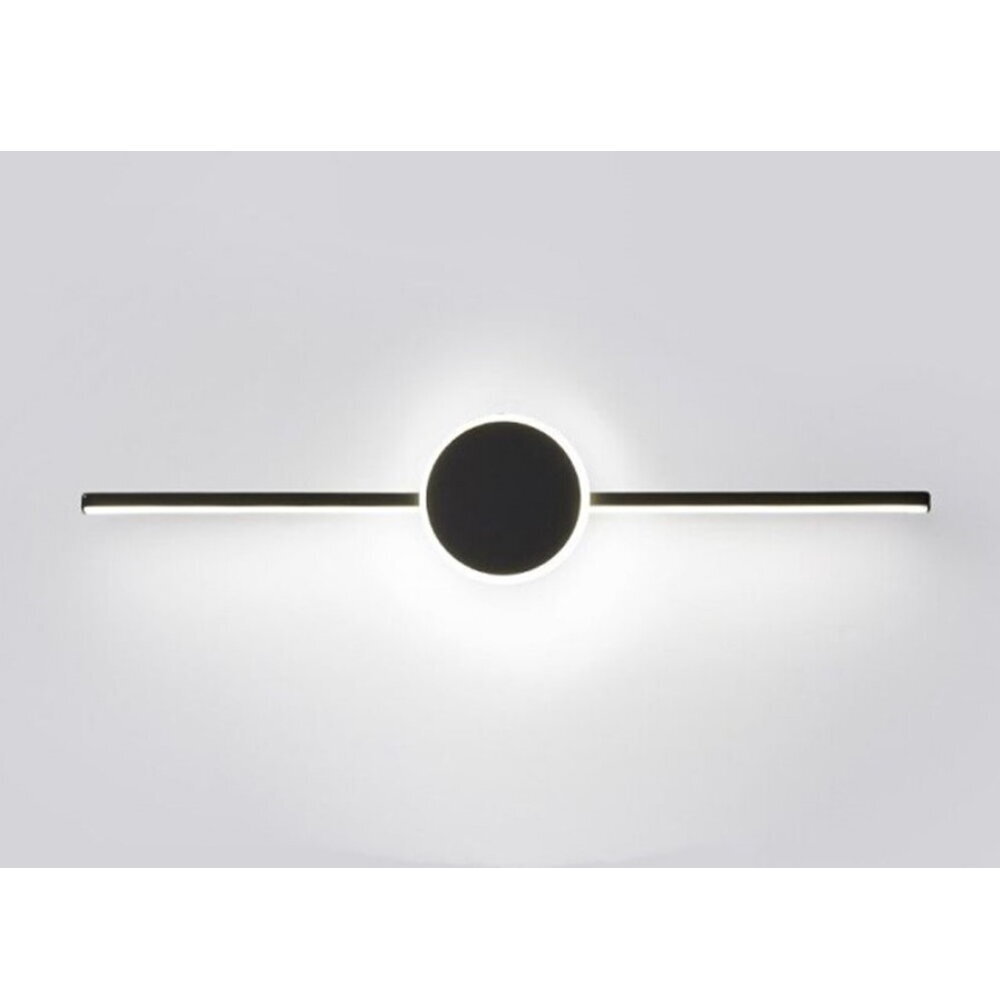 LED-kylpyhuoneseinävalaisin Round, musta 40cm APP848-1W hinta ja tiedot | Seinävalaisimet | hobbyhall.fi