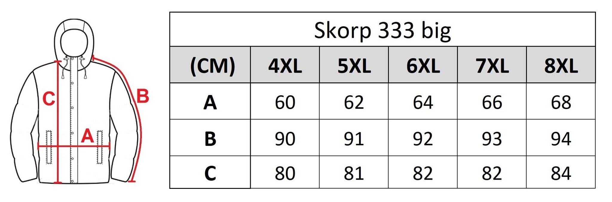 Miesten takki Skorp 333 Big hinta ja tiedot | Miesten ulkoilutakit | hobbyhall.fi