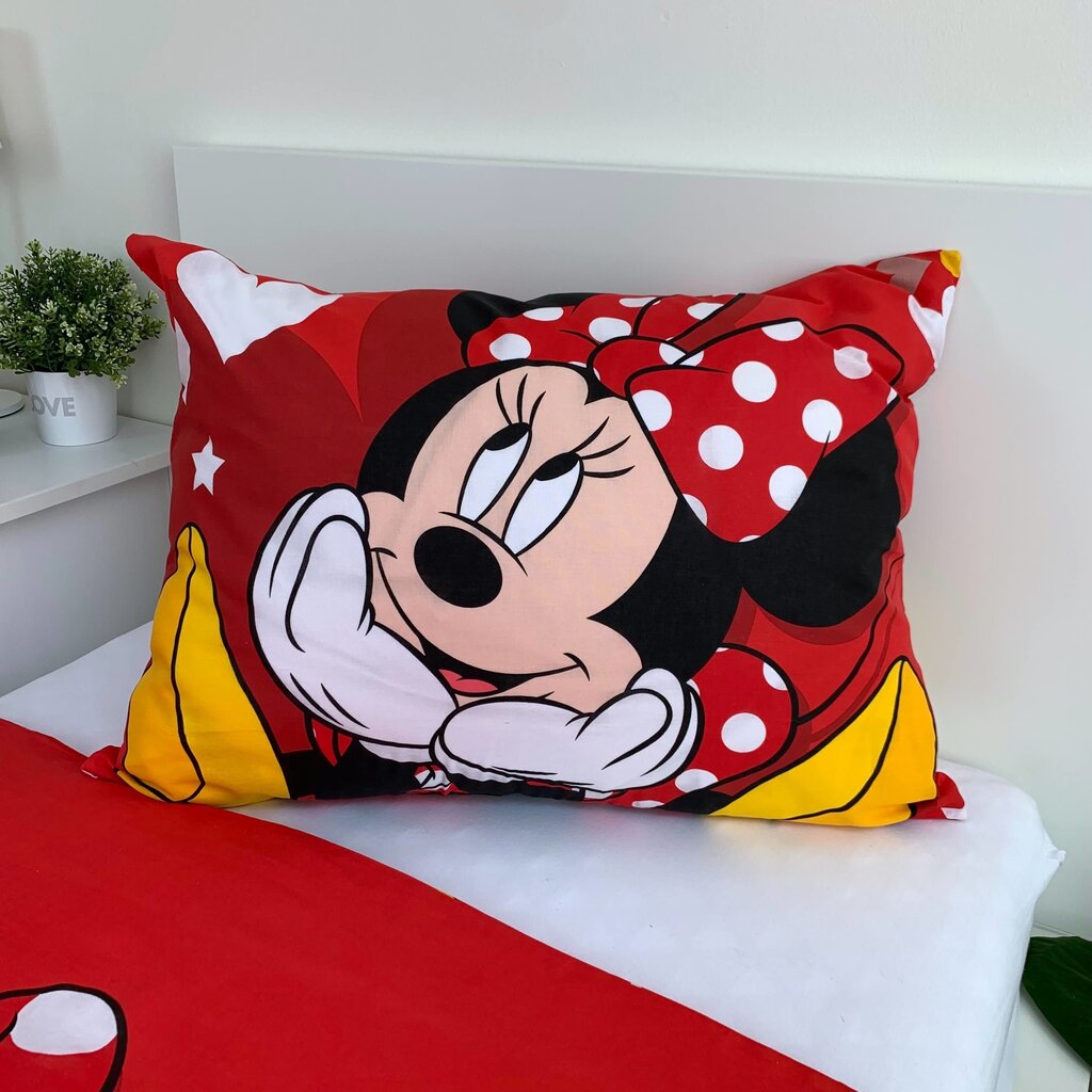 Vuodevaatesetti Minnie Red Heart, 140x200, 2 osaa hinta ja tiedot | Vuodevaatteet lapsille | hobbyhall.fi