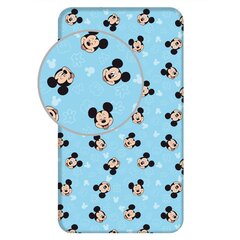 Muotoon ommeltu lakana Mickey Blue, 90x200 cm hinta ja tiedot | Lakanat | hobbyhall.fi