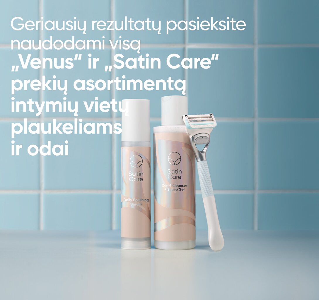 Rauhoittava seerumi karvanajon jälkeen Venus Satin Care, 50 ml hinta ja tiedot | Parranajo ja karvanpoisto | hobbyhall.fi