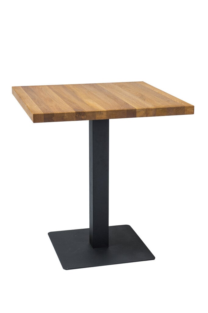 Pöytä Puro, 80 cm, musta / tammi väri hinta ja tiedot | Ruokapöydät | hobbyhall.fi