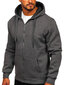 J.Style Huppari Fleece Grey 68B2008-5 68B2008-5/M hinta ja tiedot | Miesten puserot ja hupparit | hobbyhall.fi