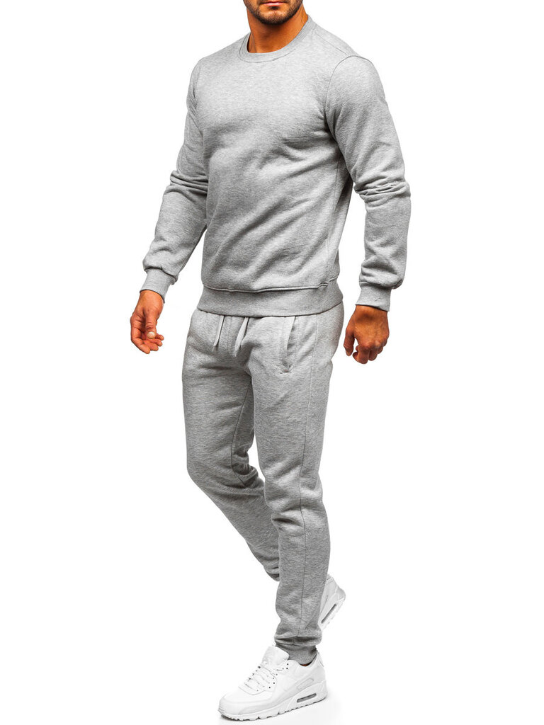 J.Style Verryttelypuku Fleece Grey 68C10380-2 68C10380-2/L hinta ja tiedot | Miesten urheiluvaatteet | hobbyhall.fi