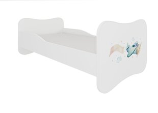 ADRK Furniture Gonzalo Plane with a Banner -lastensänky, 140 x 70 cm, valkoinen + patja hinta ja tiedot | Lastensängyt | hobbyhall.fi