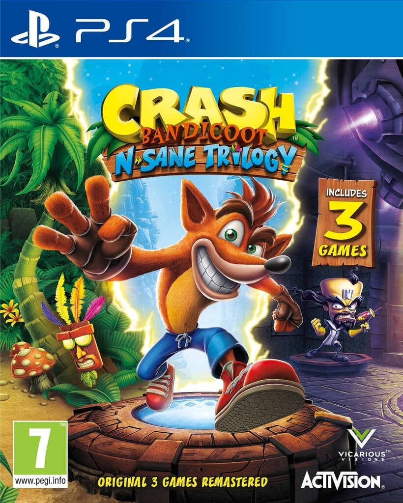 PlayStation 4 peli : Crash Bandicoot® N. Sane Trilogy hinta ja tiedot | Tietokone- ja konsolipelit | hobbyhall.fi