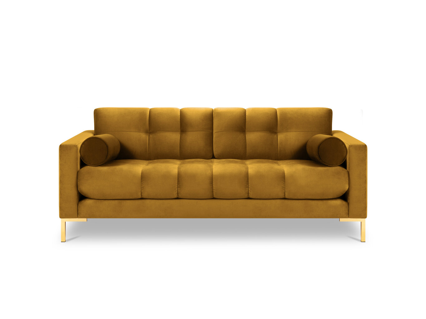 Kolmen istuttava sohva Cosmopolitan Design Bali, keltainen/kulta hinta ja tiedot | Sohvat ja vuodesohvat | hobbyhall.fi