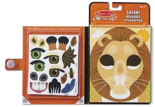 Uudelleenkäytettävä tarrasetti MELISSA & DOUG, Make a Face \ “Safari” hinta ja tiedot | Kehittävät lelut | hobbyhall.fi