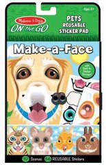 Uudelleenkäytettävä tarrasetti MELISSA & DOUG, Make a Face \ “Pets” hinta ja tiedot | Melissa & Doug Lapset | hobbyhall.fi