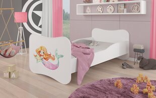 ADRK Furniture Gonzalo Mermaid with a Star -lastensänky, 160 x 80 cm, valkoinen + patja hinta ja tiedot | Lastensängyt | hobbyhall.fi