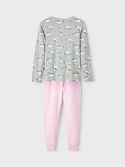 Name It lasten pyjamat 13215614*01, harmaa/roosa hinta ja tiedot | Tyttöjen kylpytakit ja pyjamat | hobbyhall.fi