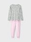 Name It lasten pyjamat 13215614*01, harmaa/roosa hinta ja tiedot | Tyttöjen kylpytakit ja pyjamat | hobbyhall.fi