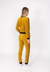 Naisten Marat samettihousut SNP61021*02, sinappi/musta hinta ja tiedot | Naisten vapaa-ajan housut | hobbyhall.fi