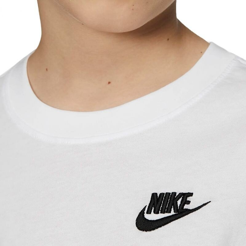 Nike lasten t-paita Futura AR5254*100, valkoinen hinta ja tiedot | Miesten T-paidat | hobbyhall.fi