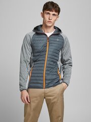 JACK & JONES miesten takki 12182242*03, tumma harmaa hinta ja tiedot | Miesten puserot ja hupparit | hobbyhall.fi