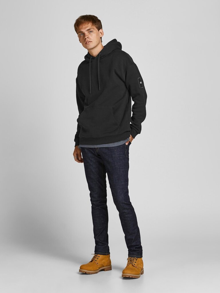 JACK & JONES miesten collegepaita 12193489*03, musta hinta ja tiedot | Miesten puserot ja hupparit | hobbyhall.fi