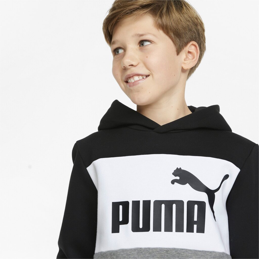 Puma collegepaita 849081*01, musta/valkoinen hinta ja tiedot | Poikien puserot, liivit ja jakut | hobbyhall.fi