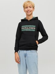 Jack & Jones lasten collegepaita 12220968*02, musta hinta ja tiedot | Poikien puserot, liivit ja jakut | hobbyhall.fi