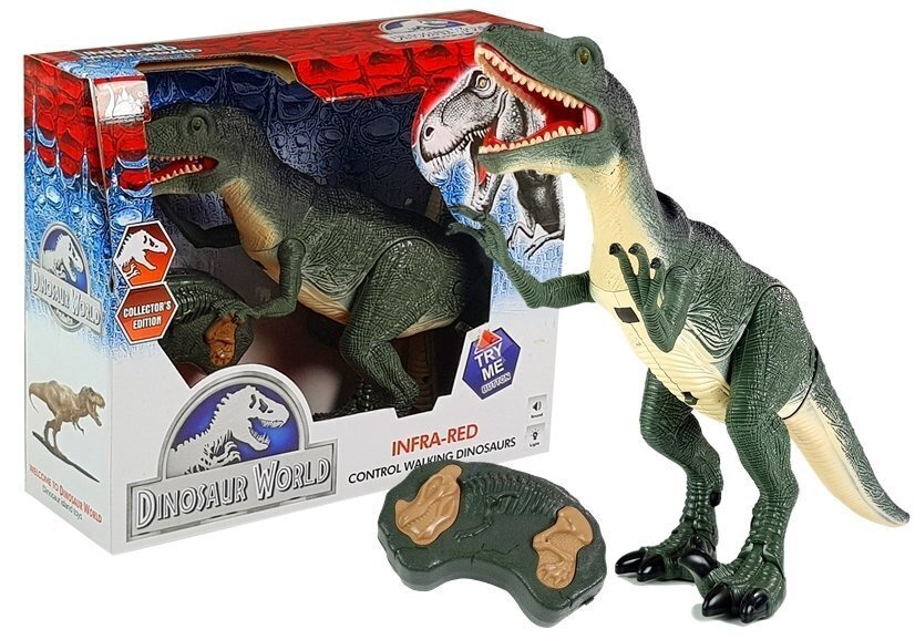 Kauko-ohjattava dinosaurus äänillä, vihreä hinta ja tiedot | Poikien lelut | hobbyhall.fi