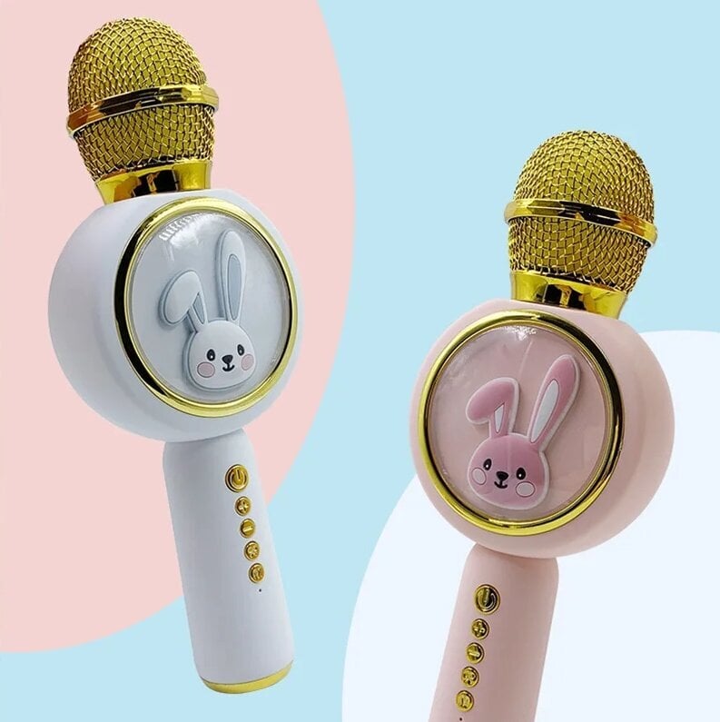 Karaoke-mikrofoni Bluetoothilla ja kaiuttimella - Vaaleanpunainen hinta ja tiedot | Kehittävät lelut | hobbyhall.fi