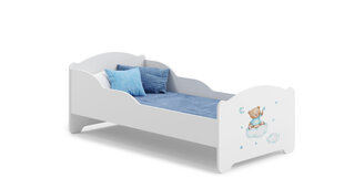 Furniture Amadis Teddy Bear and Cloud -lastensänky, 160 x 80 cm, valkoinen + patja hinta ja tiedot | Lastensängyt | hobbyhall.fi