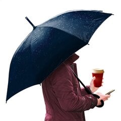 PLATINET sateenvarjo C:n muotoisella kahvalla, sininen hinta ja tiedot | Naisten sateenvarjot | hobbyhall.fi