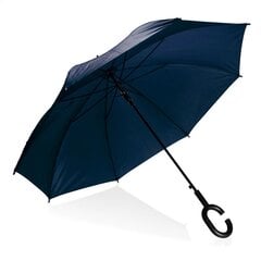 PLATINET sateenvarjo C:n muotoisella kahvalla, sininen hinta ja tiedot | Naisten sateenvarjot | hobbyhall.fi