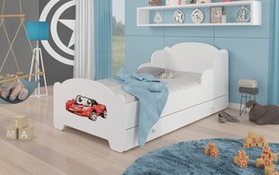 Amadis Red Car -lastensänky, 140 x 70 cm + patja + vuodevaatelaatikko hinta ja tiedot | Lastensängyt | hobbyhall.fi