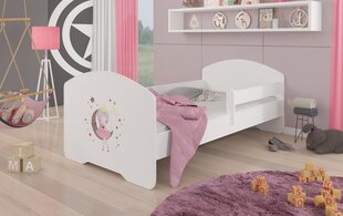 ADRK Furniture Pepe Barrier Sleeping Princess -lastensänky, 140 x 70 cm, valkoinen + patja hinta ja tiedot | Lastensängyt | hobbyhall.fi