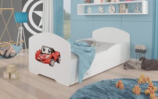Pepe Red Car -lastensänky, 160 x 80 cm + patja + vuodevaatelaatikko hinta ja tiedot | Lastensängyt | hobbyhall.fi