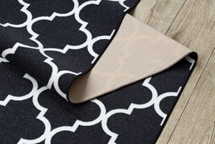 TRELLIS matto, 133x490 cm, musta hinta ja tiedot | Isot matot | hobbyhall.fi