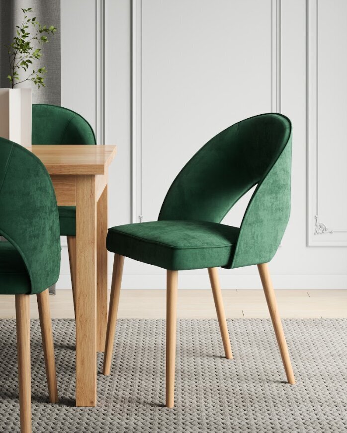 ADRK Furniture 82 Rodos -tuoli, vihreä hinta ja tiedot | Ruokapöydän tuolit | hobbyhall.fi