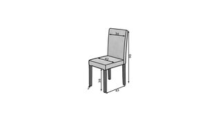 ADRK Furniture 81 Rodos -tuoli, harmaa hinta ja tiedot | Ruokapöydän tuolit | hobbyhall.fi