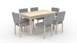 ADRK Furniture 80 Rodos -keittiöryhmä, harmaa / ruskea hinta ja tiedot | Ruokailuryhmät | hobbyhall.fi