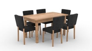 ADRK Furniture 80 Rodos -keittiöryhmä, musta / ruskea hinta ja tiedot | Ruokailuryhmät | hobbyhall.fi