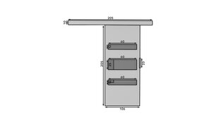 ADRK Furniture Desio 106 -liukuovi, harmaa hinta ja tiedot | Kaapit | hobbyhall.fi